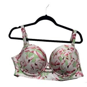 Swimsuits for All Flamingo Bikini Top Size 22 Women's Bra Size E/F Tropical Swim